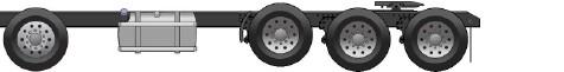 8 by 4 axle configuration with Pusher axle