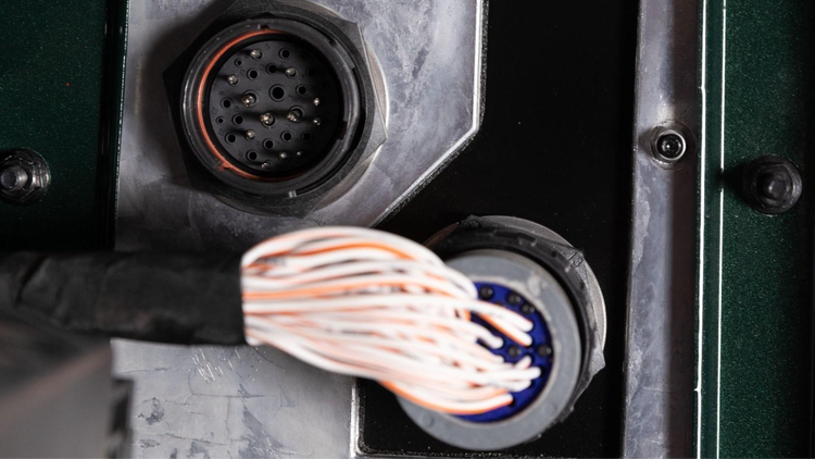 Pre-wired connections for Cummins and Allison in the truck.