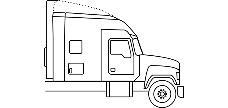 A black outline of a 70-inch standup sleeper